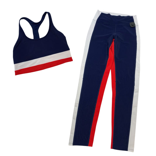 Athletic Pants 2Pc By Beach Riot In Blue & Red & White, Size:L