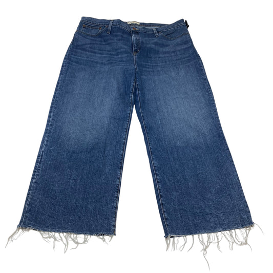 Jeans Wide Leg By Madewell In Blue Denim, Size:20
