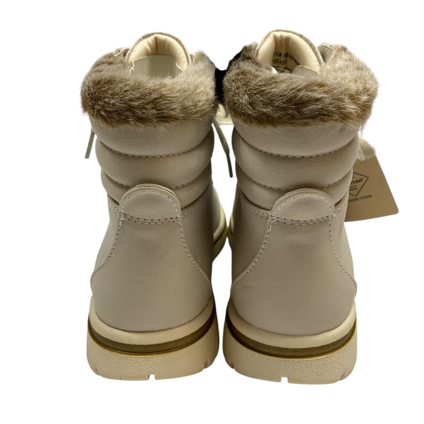 Boots Ankle Flats By St Johns Bay In Cream, Size:7.5