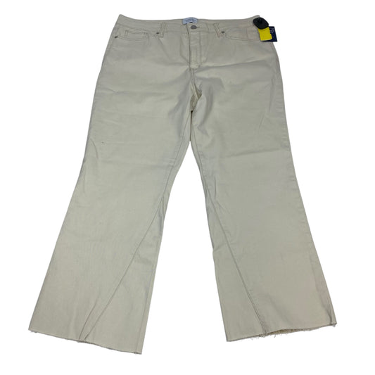 Pants Cropped By Crown And Ivy In Cream, Size:14
