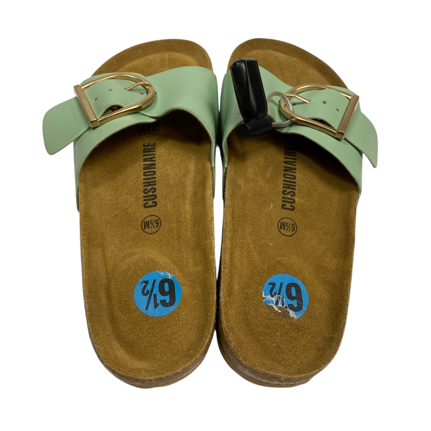 Sandals Flats By Cushionaire In Green, Size:6.5