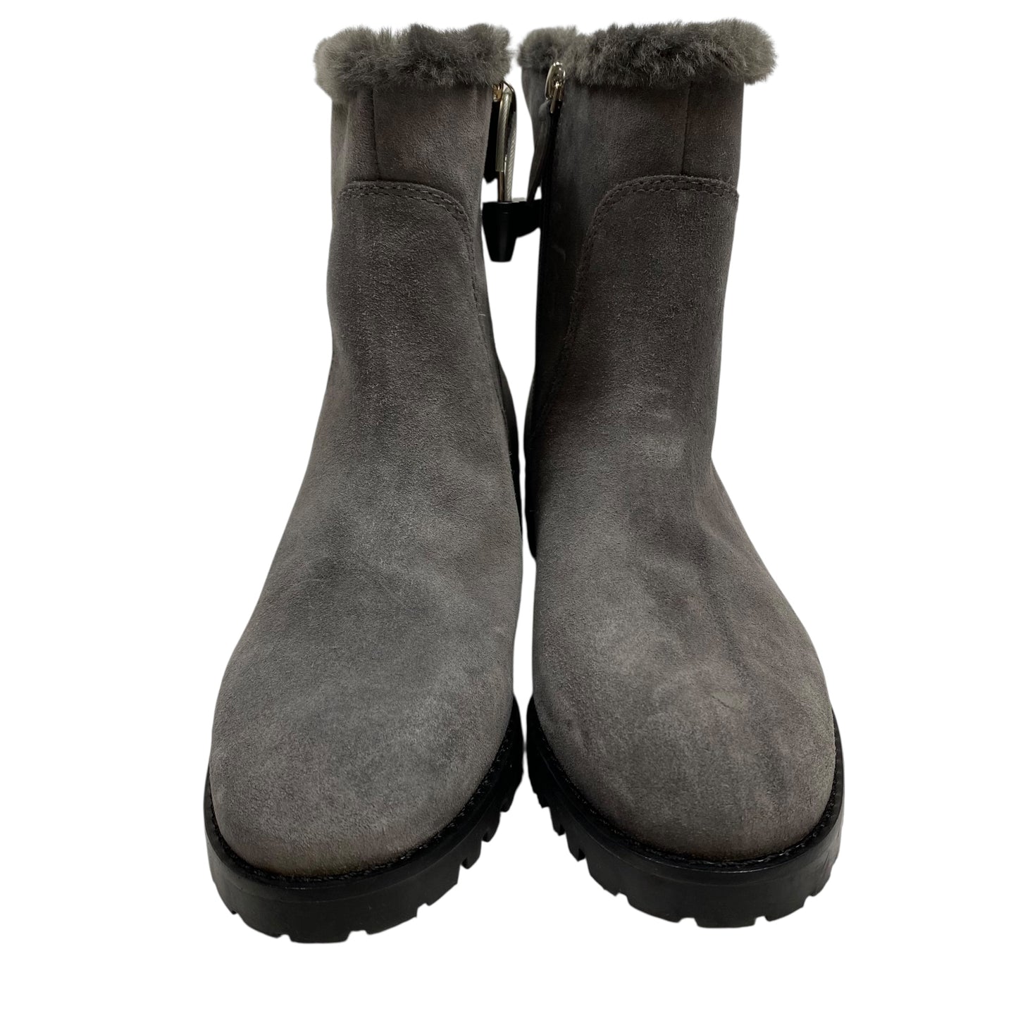 Boots Ankle Flats By Talbots In Grey, Size:8
