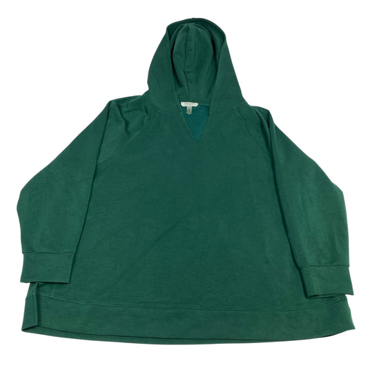 Sweatshirt Hoodie By Cable And Gauge In Green, Size:3X