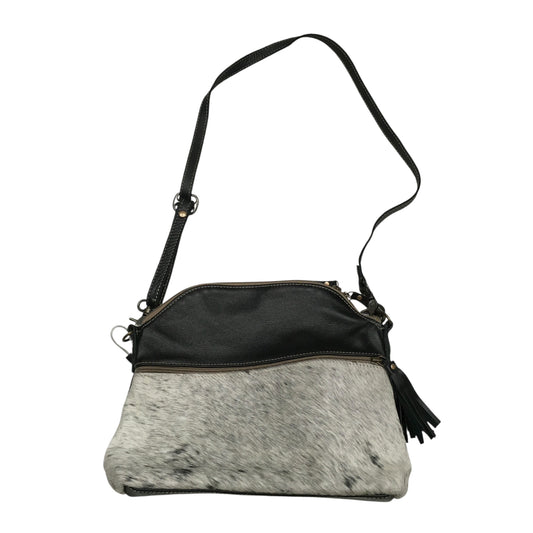 Crossbody By Myra In Black & Grey, Size:Medium