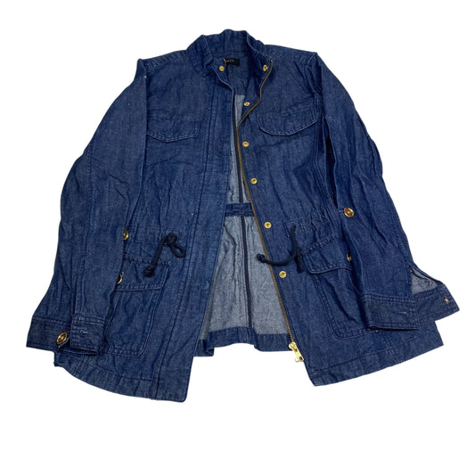 Jacket Utility By Talbots In Blue Denim, Size:S