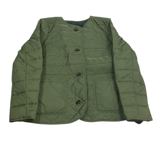 Jacket Puffer & Quilted By Talbots In Green, Size:Mp