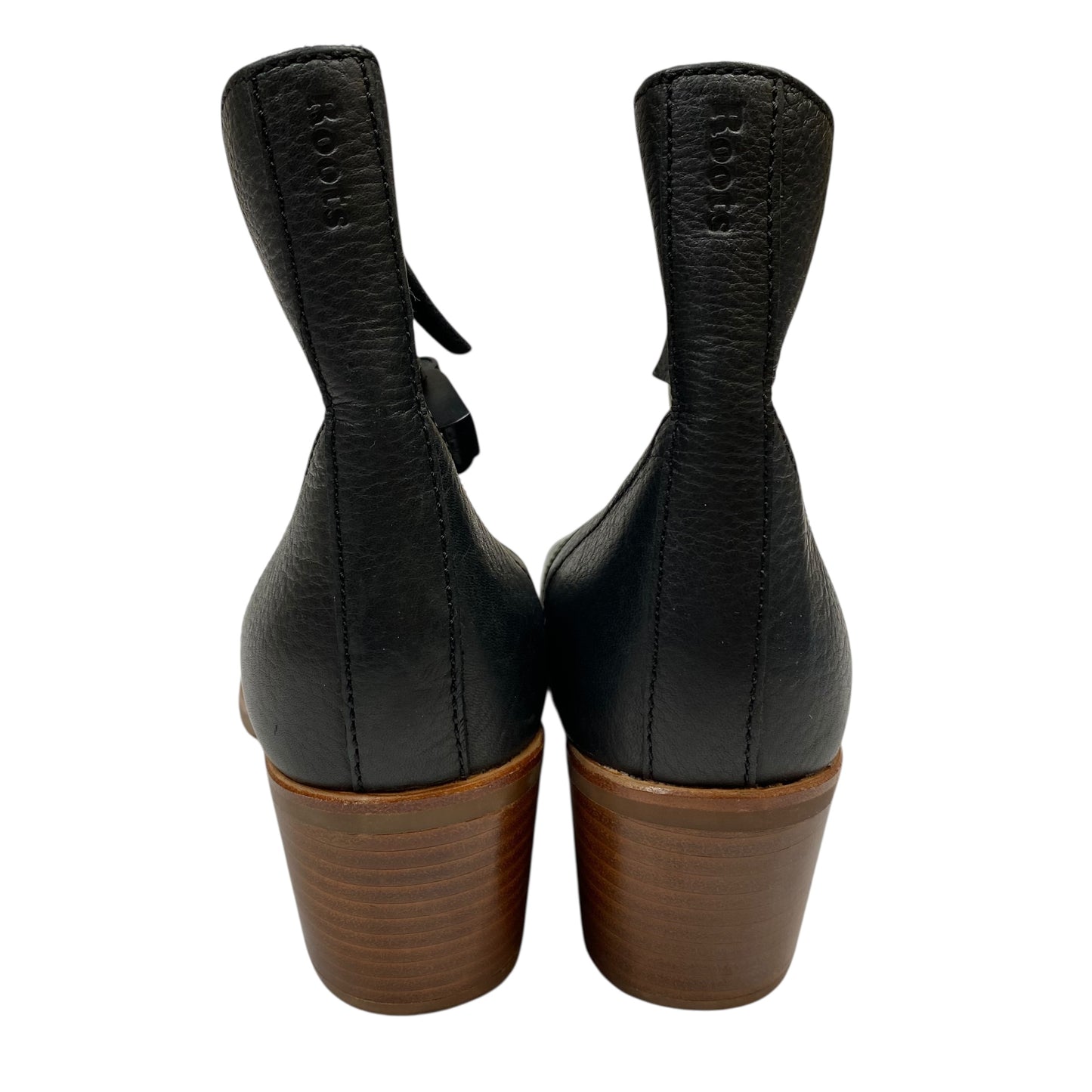 Boots Ankle Heels By Roots In Black, Size:9