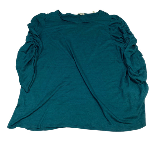 Top 3/4 Sleeve By Max Studio In Green, Size:2X