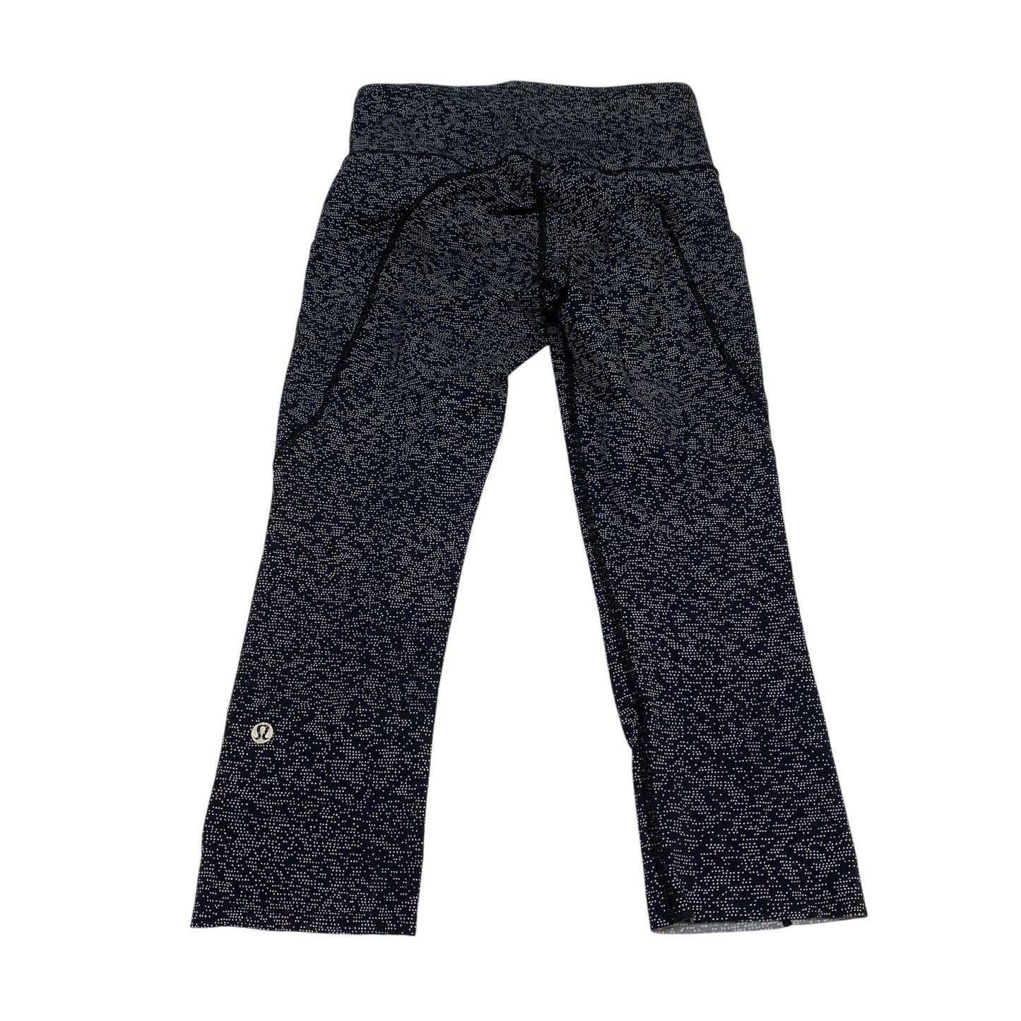 Athletic Capris Designer By Lululemon In Black & White, Size:S
