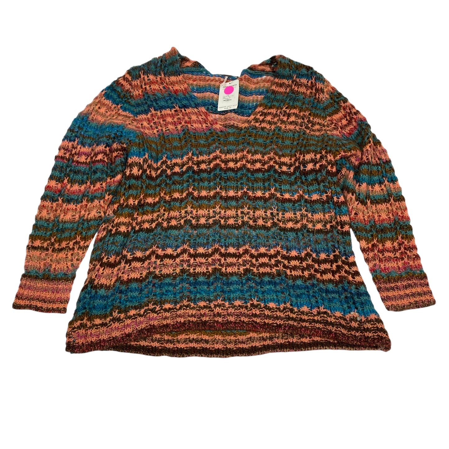 Sweater By Free People In Blue & Orange, Size:M