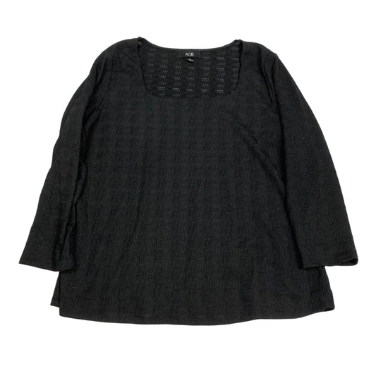 Top Ls By Agb In Black, Size:L