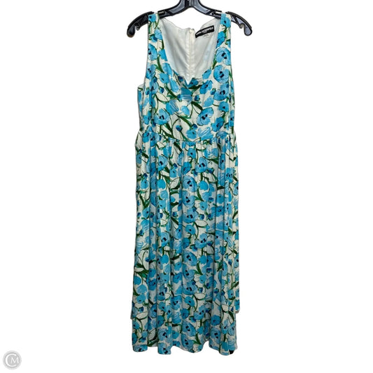 Dress Designer By Karl Lagerfeld In Blue & White, Size: M