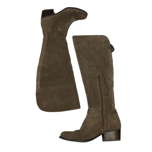 Boots Knee Heels By Vince Camuto In Brown, Size:8.5
