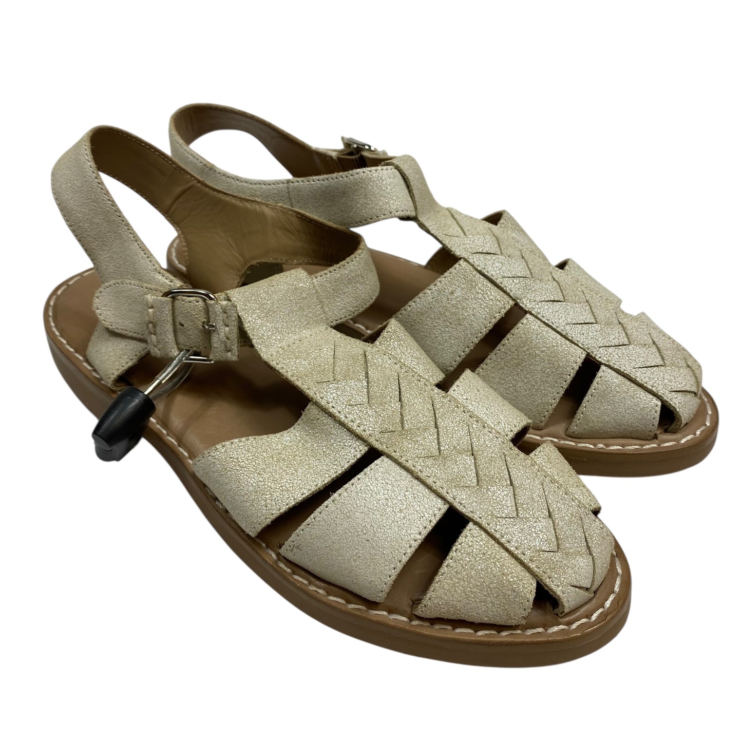 Sandals Flats By Kork Ease In Gold, Size:8