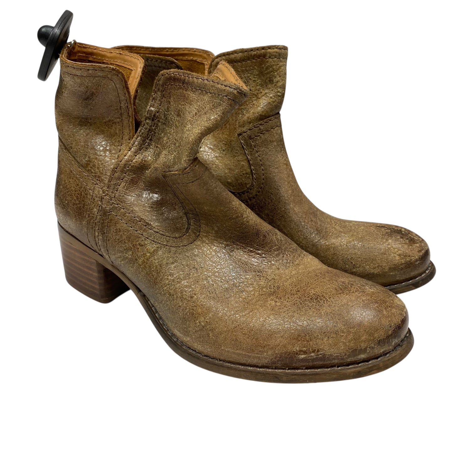 Boots Ankle Heels By Diba In Brown, Size:9.5