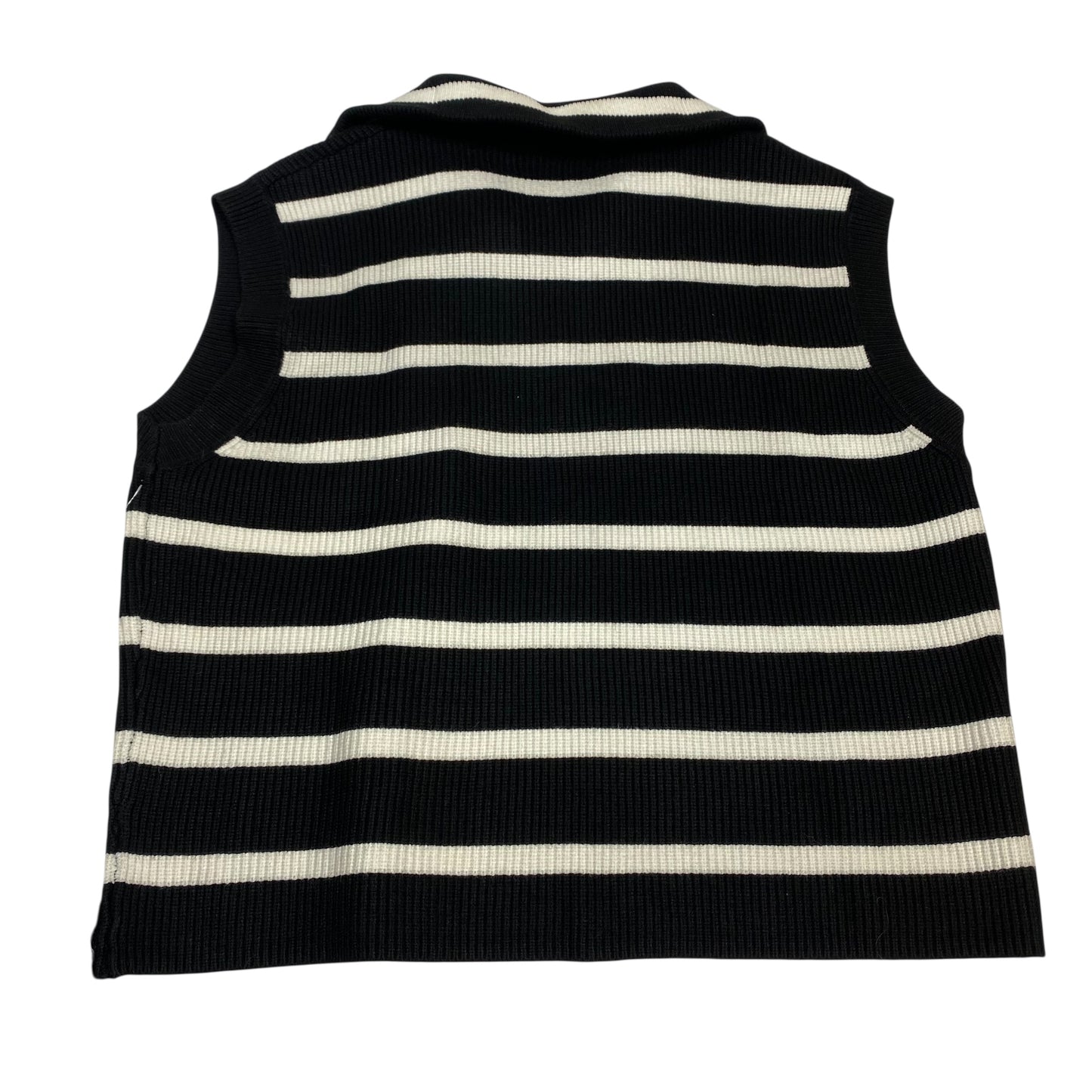 Vest Sweater By Mng In Black & Cream, Size:Xl
