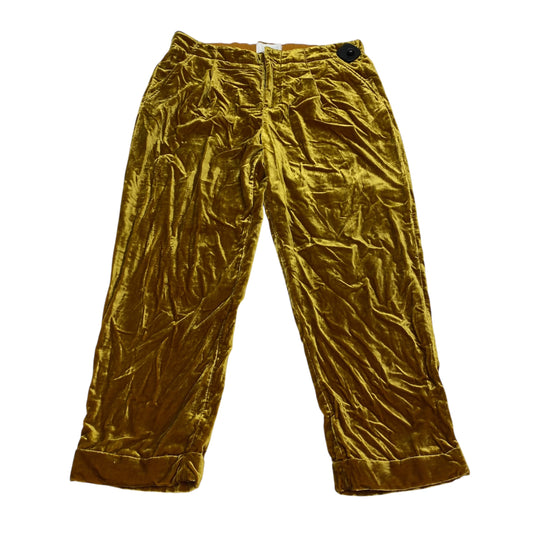 Pants Cropped By Anthropologie In Yellow, Size:S