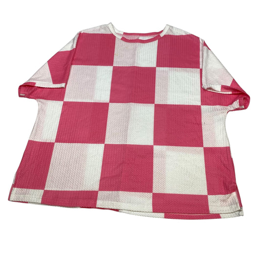 Top Ss By Cmf In Pink & White, Size:2X