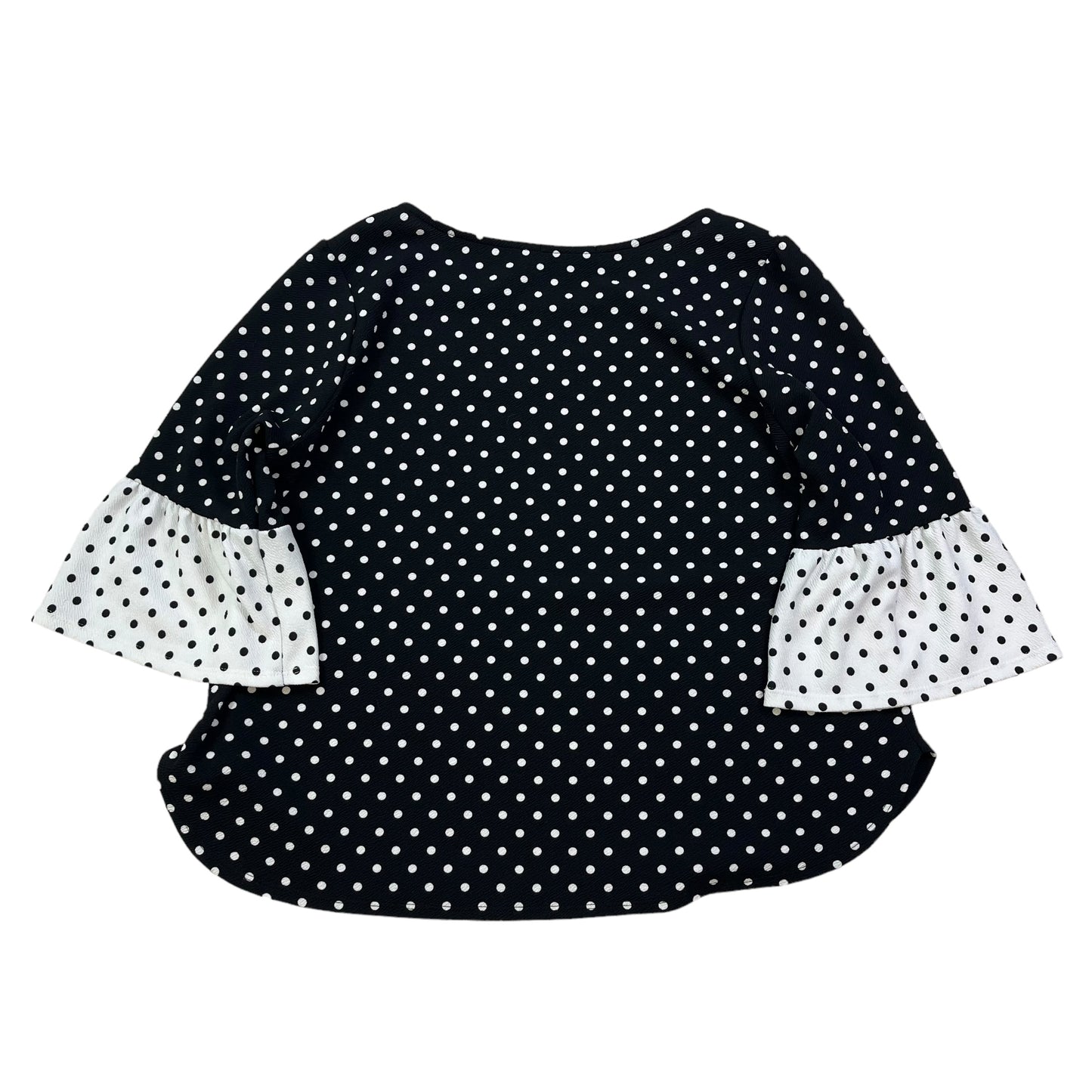 Black & White Top 3/4 Sleeve Green Envelope, Size 2x