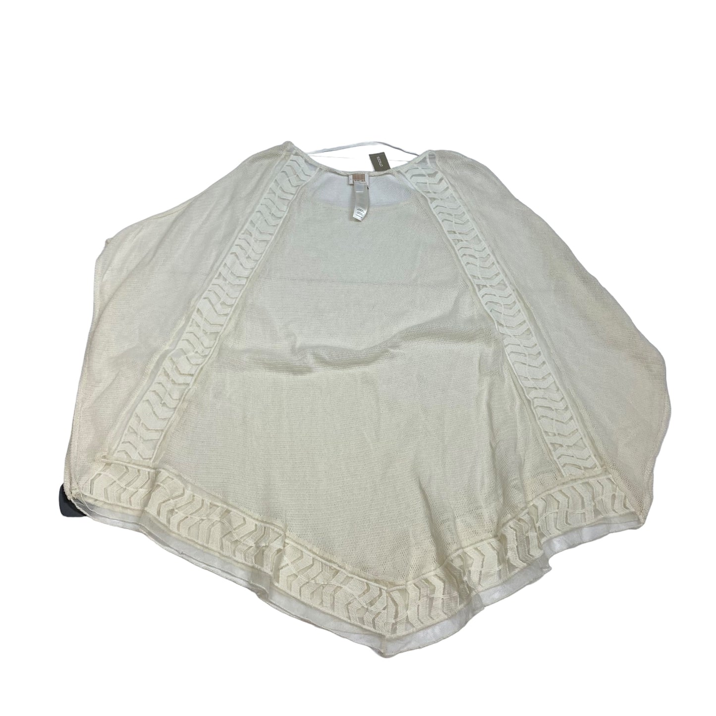 Cream Top Short Sleeve Chicos, Size Xl