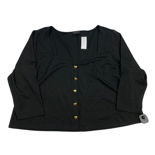 Top 3/4 Sleeve By Lane Bryant In Black, Size: 3x