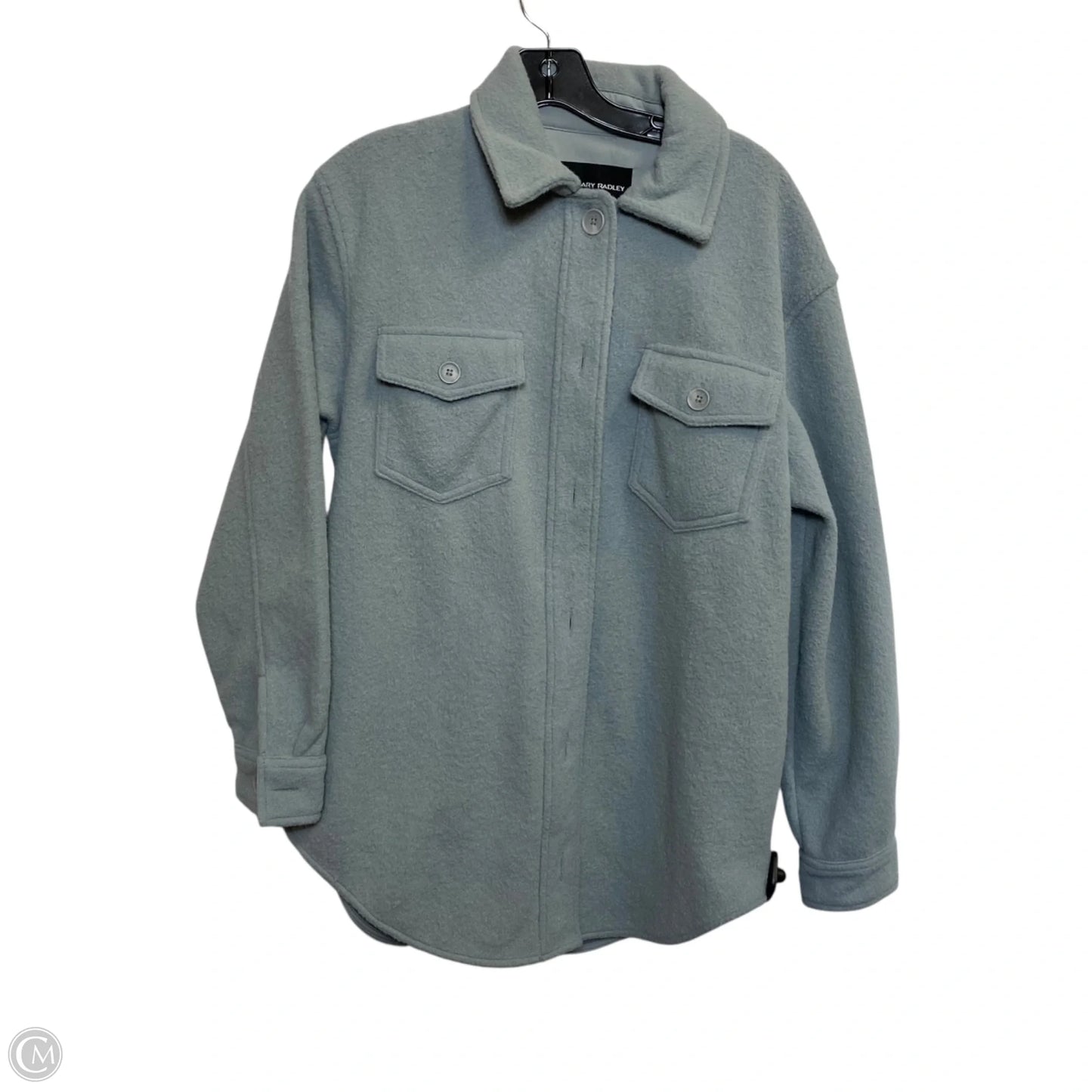 Jacket Shirt By Hilary Radley In Blue, Size: S