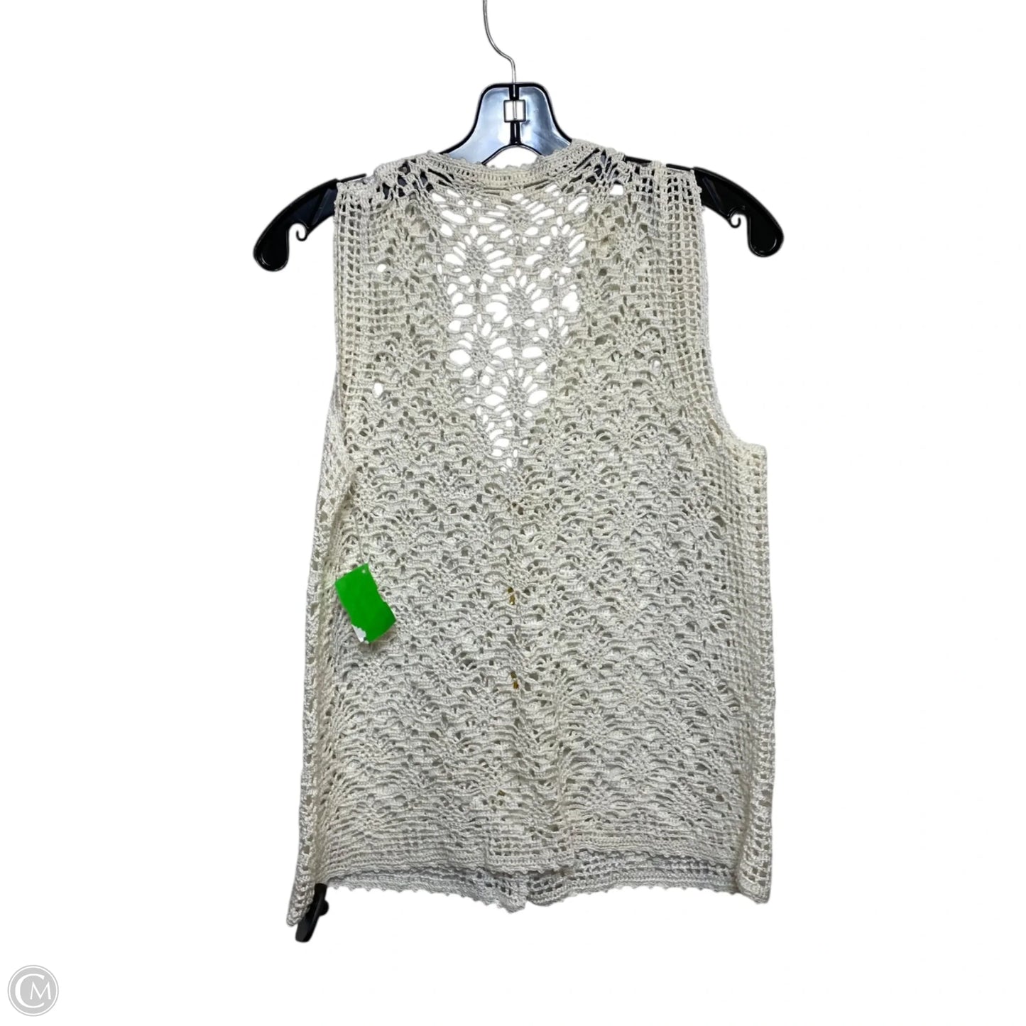 Vest Sweater By Clothes Mentor In Cream, Size: Osfm