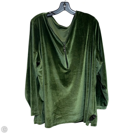 Top Long Sleeve By Belle In Green, Size: 2x