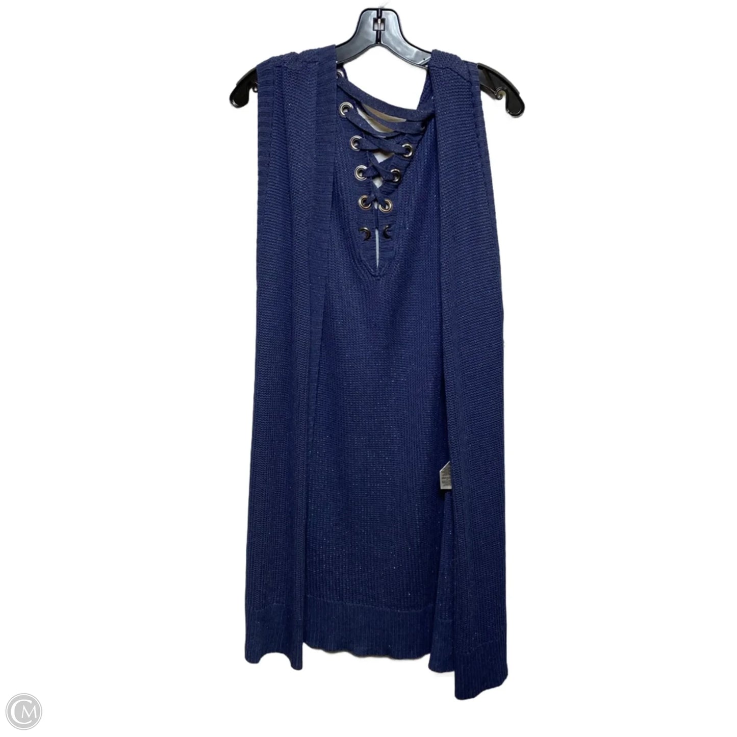 Vest Sweater By Chicos In Blue, Size: L