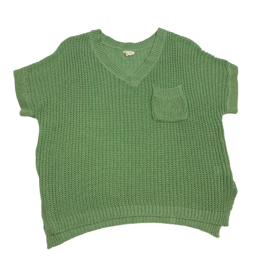 Sweater Short Sleeve By Bibi In Green, Size: S