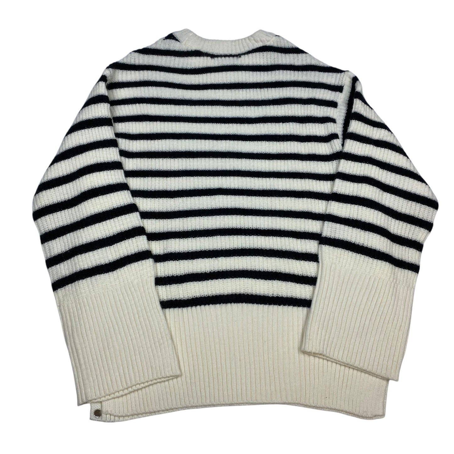 Sweater By Lark + Grey In Black & Cream, Size: Xl