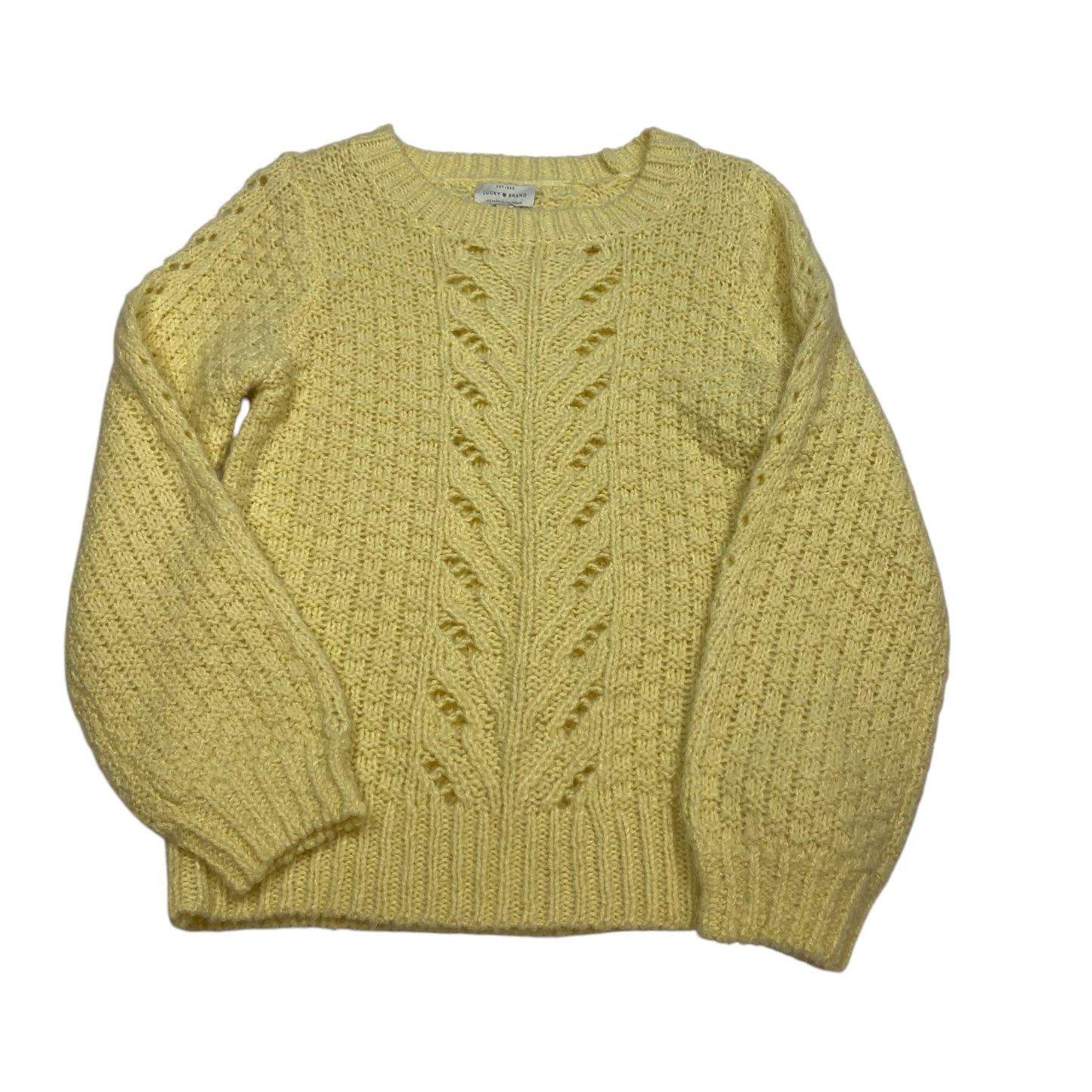 Sweater By Lucky Brand In Yellow, Size: Xs