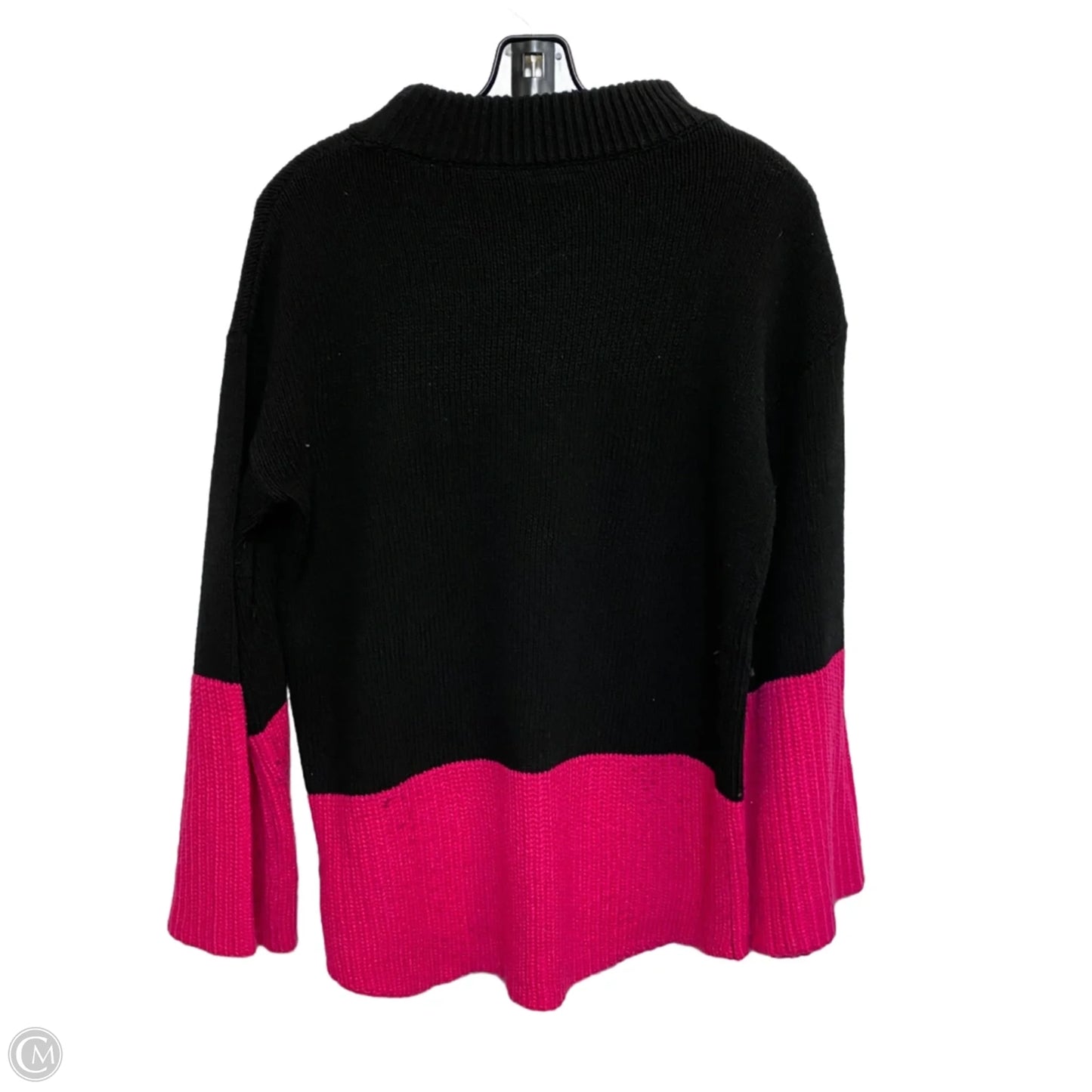 Sweater By Anna Lane In Black & Pink, Size: S