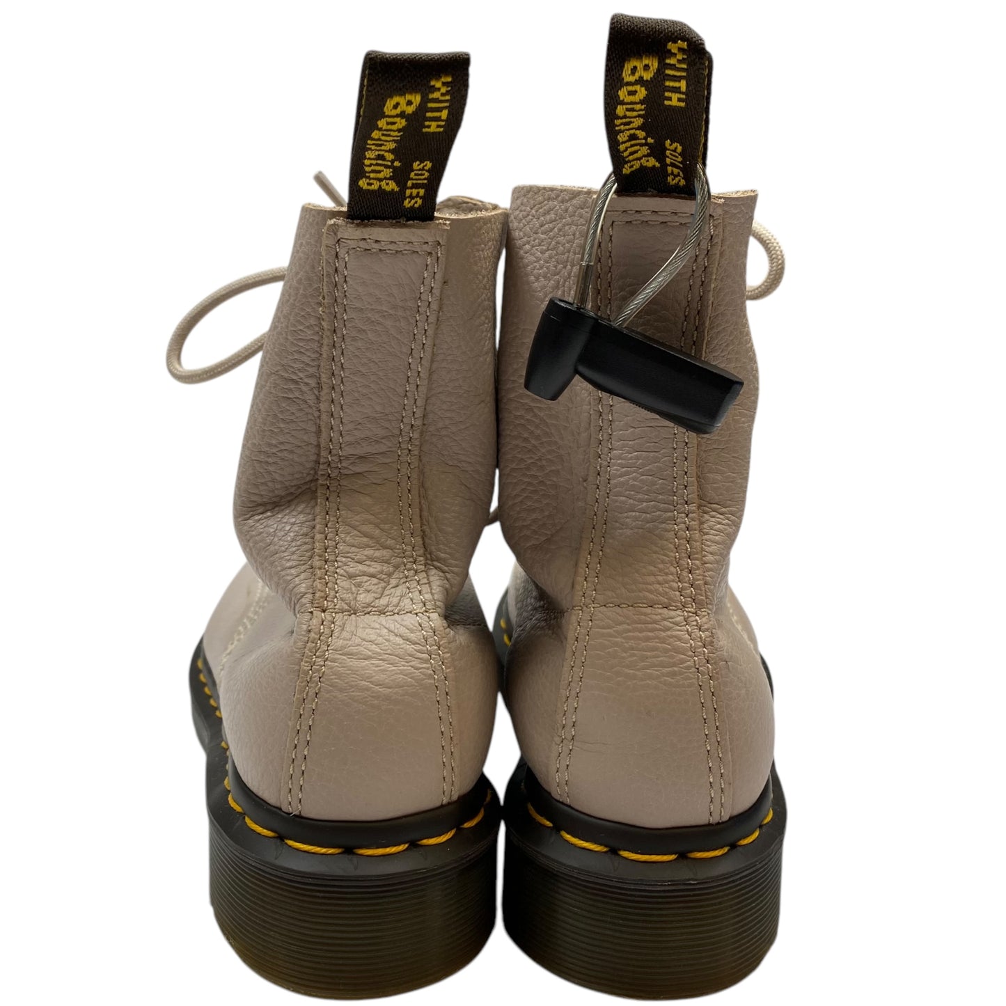 Boots Designer By Dr Martens In Cream, Size: 5