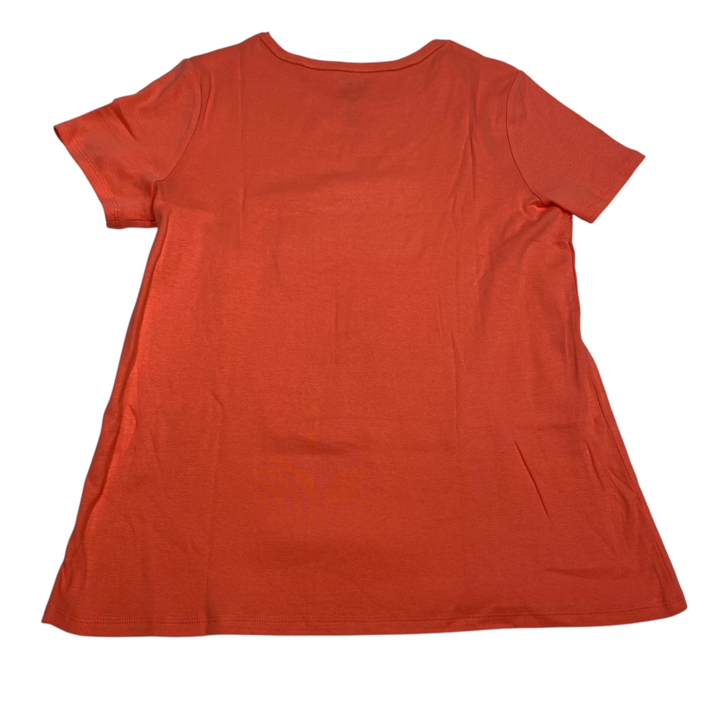 Top Short Sleeve Basic By Croft And Barrow In Orange, Size: L