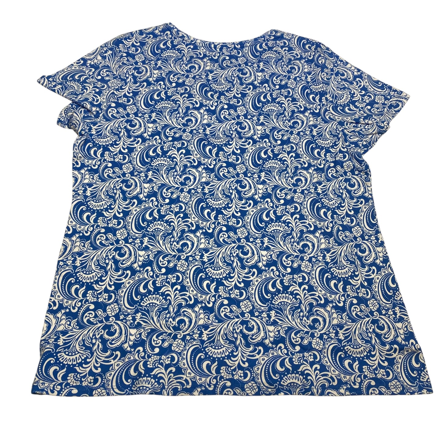 Top Short Sleeve Basic By Croft And Barrow In Blue, Size: L