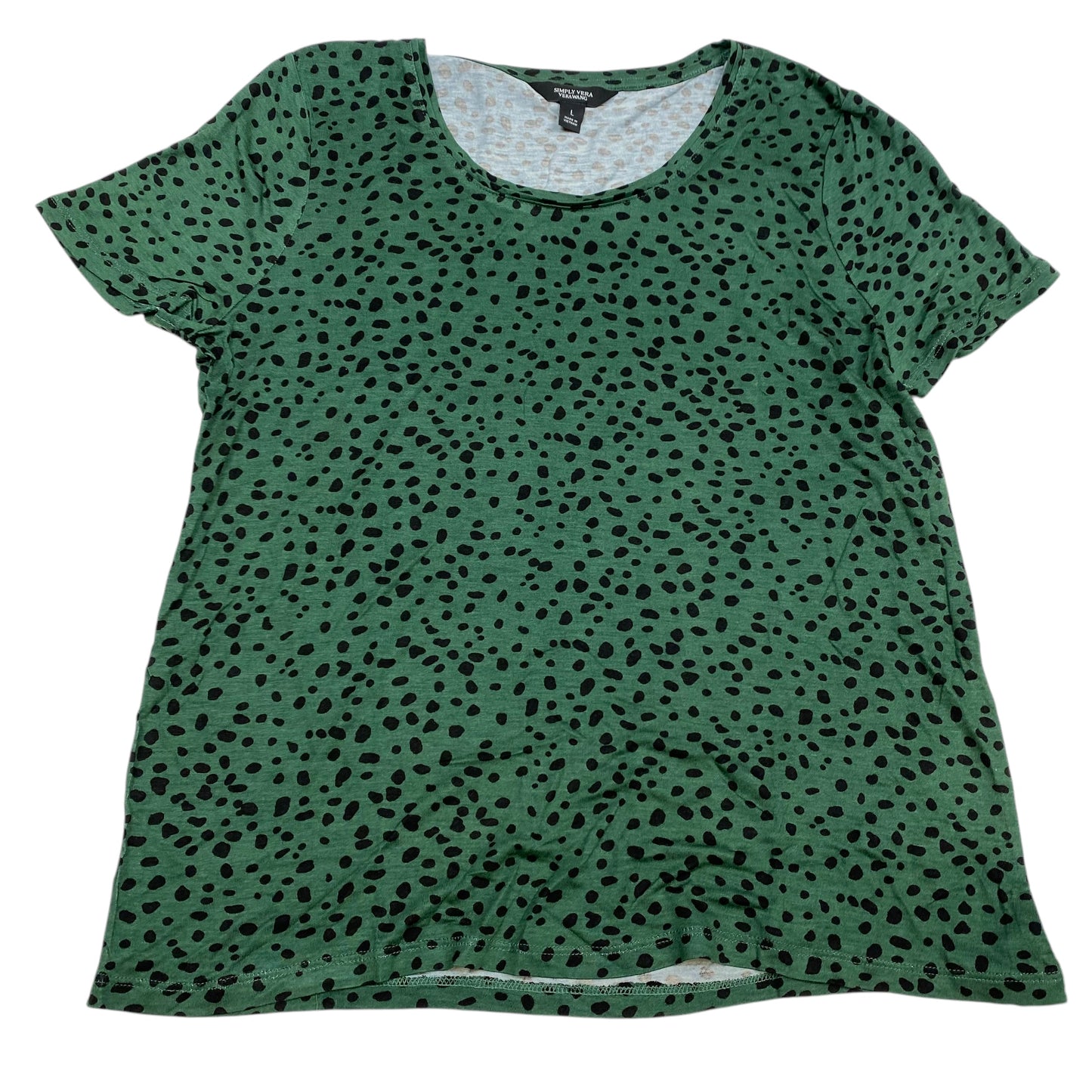 Top Short Sleeve Basic By Simply Vera In Green, Size: L