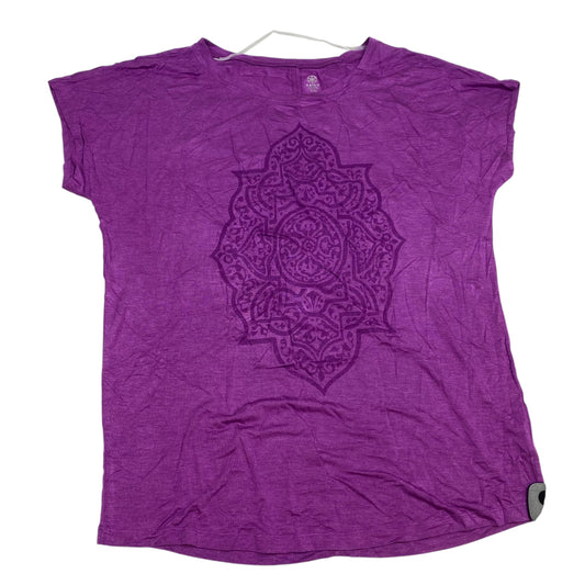 Athletic Top Short Sleeve By Gaiam In Purple, Size: Xl