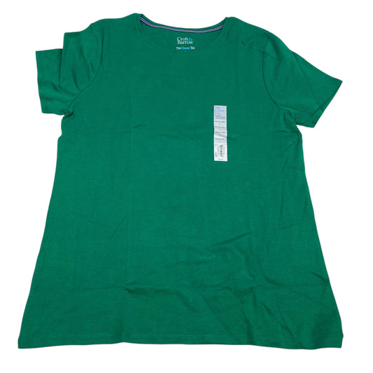 Top Short Sleeve Basic By Croft And Barrow In Green, Size: L