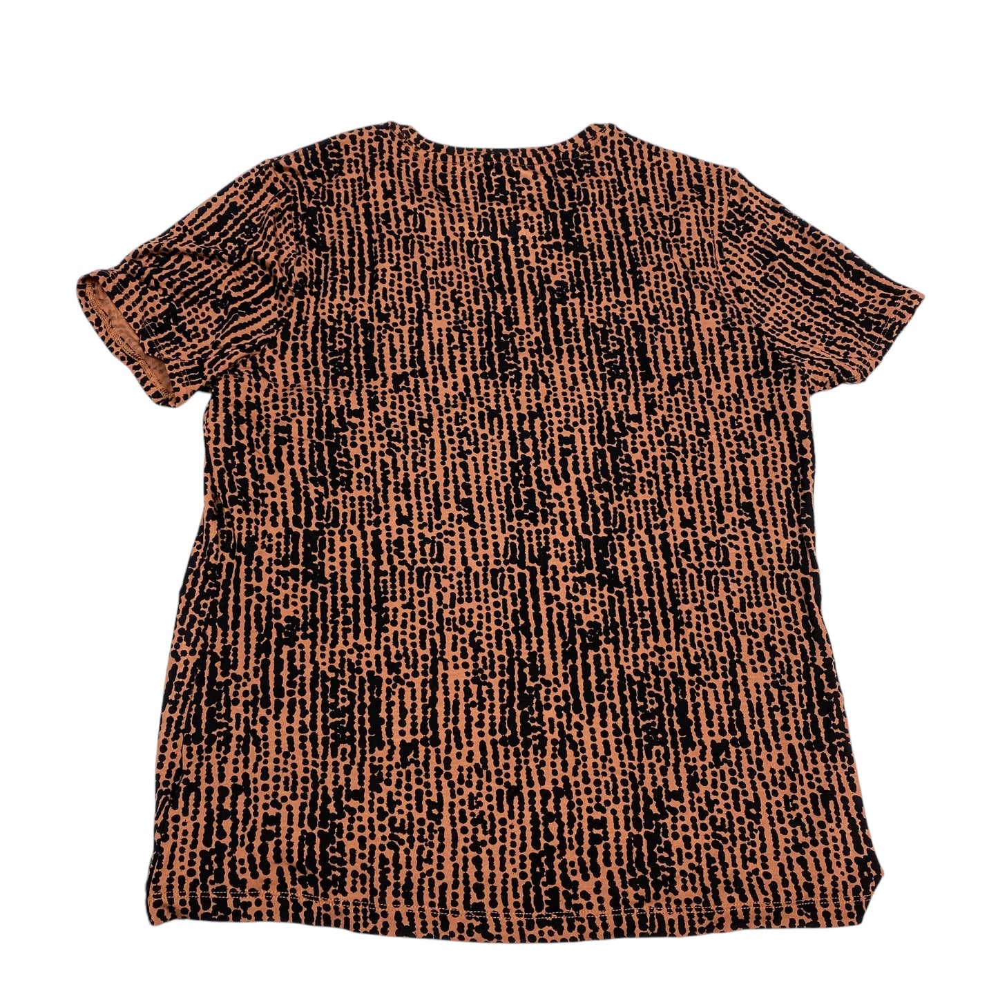 Top Short Sleeve Basic By Nine West Apparel In Black & Brown, Size: L