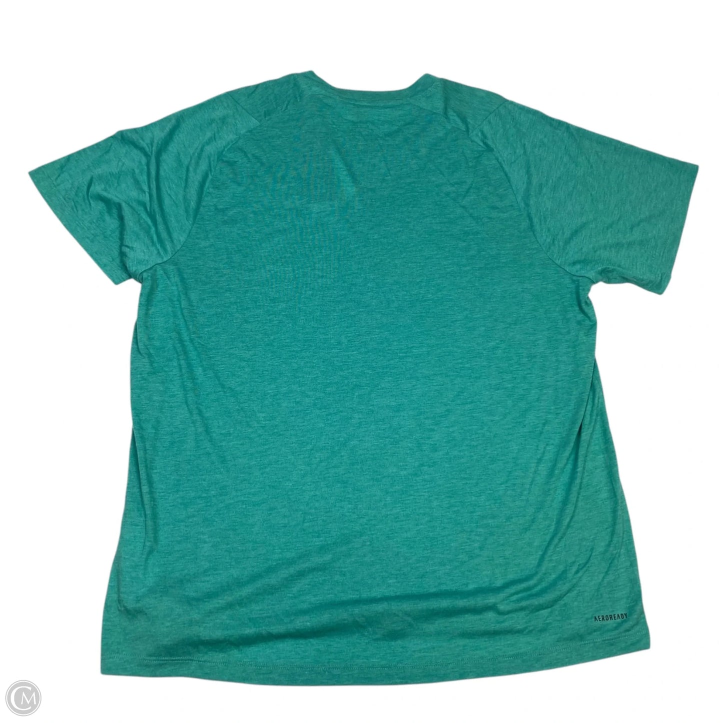 Athletic Top Short Sleeve By Adidas In Green, Size: Xl