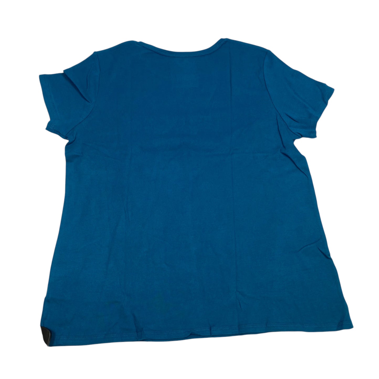 Top Short Sleeve Basic By Croft And Barrow In Blue & Brown, Size: L