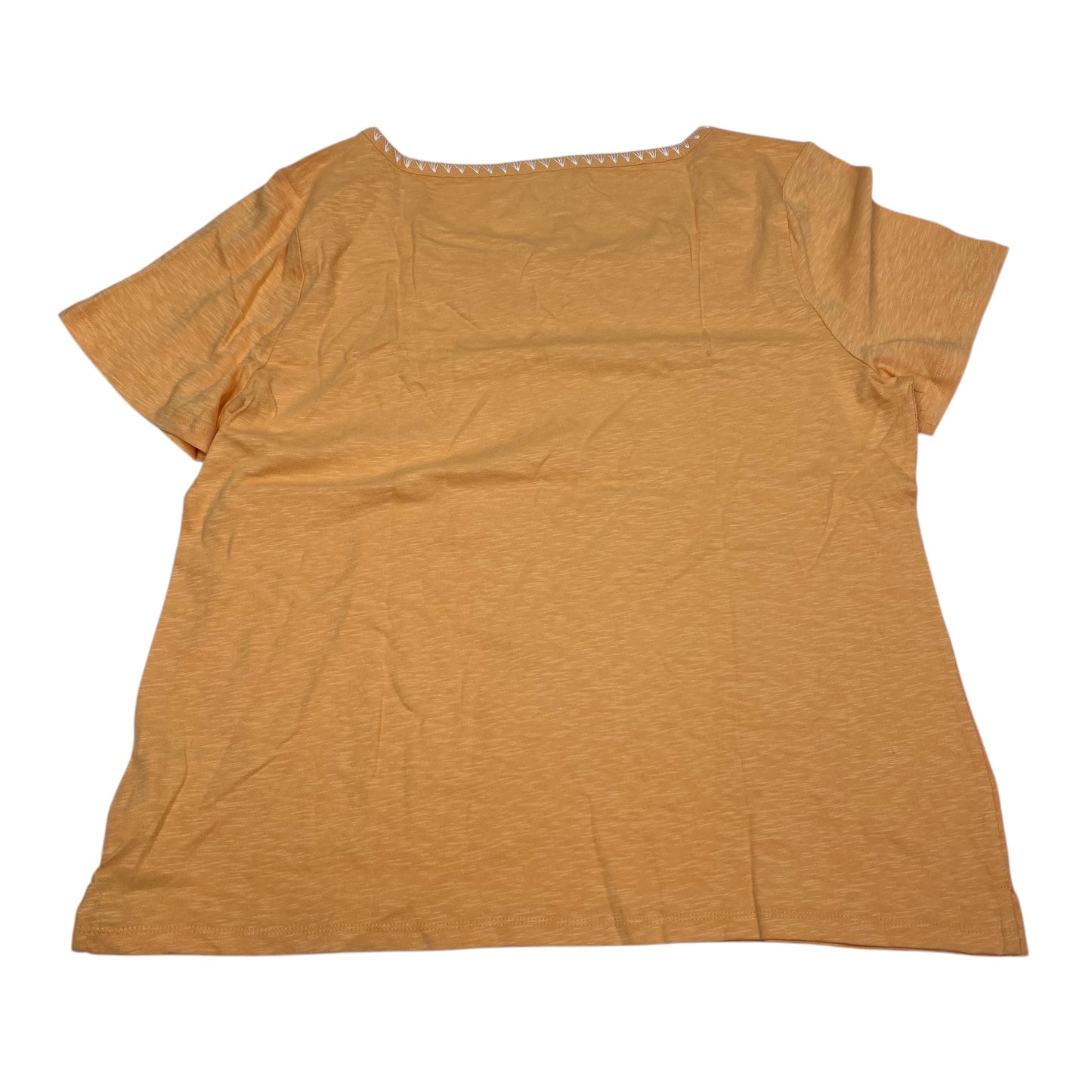 Top Short Sleeve By Talbots In Orange, Size: Xl