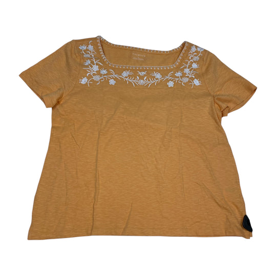 Top Short Sleeve By Talbots In Orange, Size: Xl