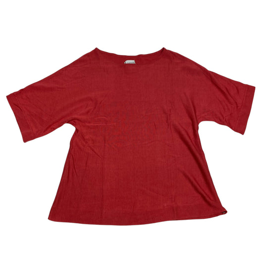 Top Short Sleeve By Chicos In Red, Size: L