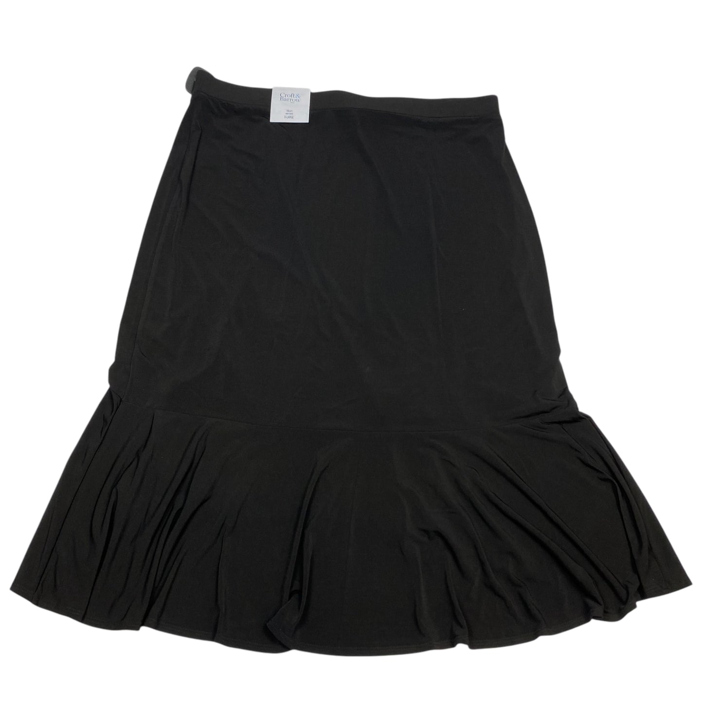 Skirt Midi By Croft And Barrow In Black, Size: Xl