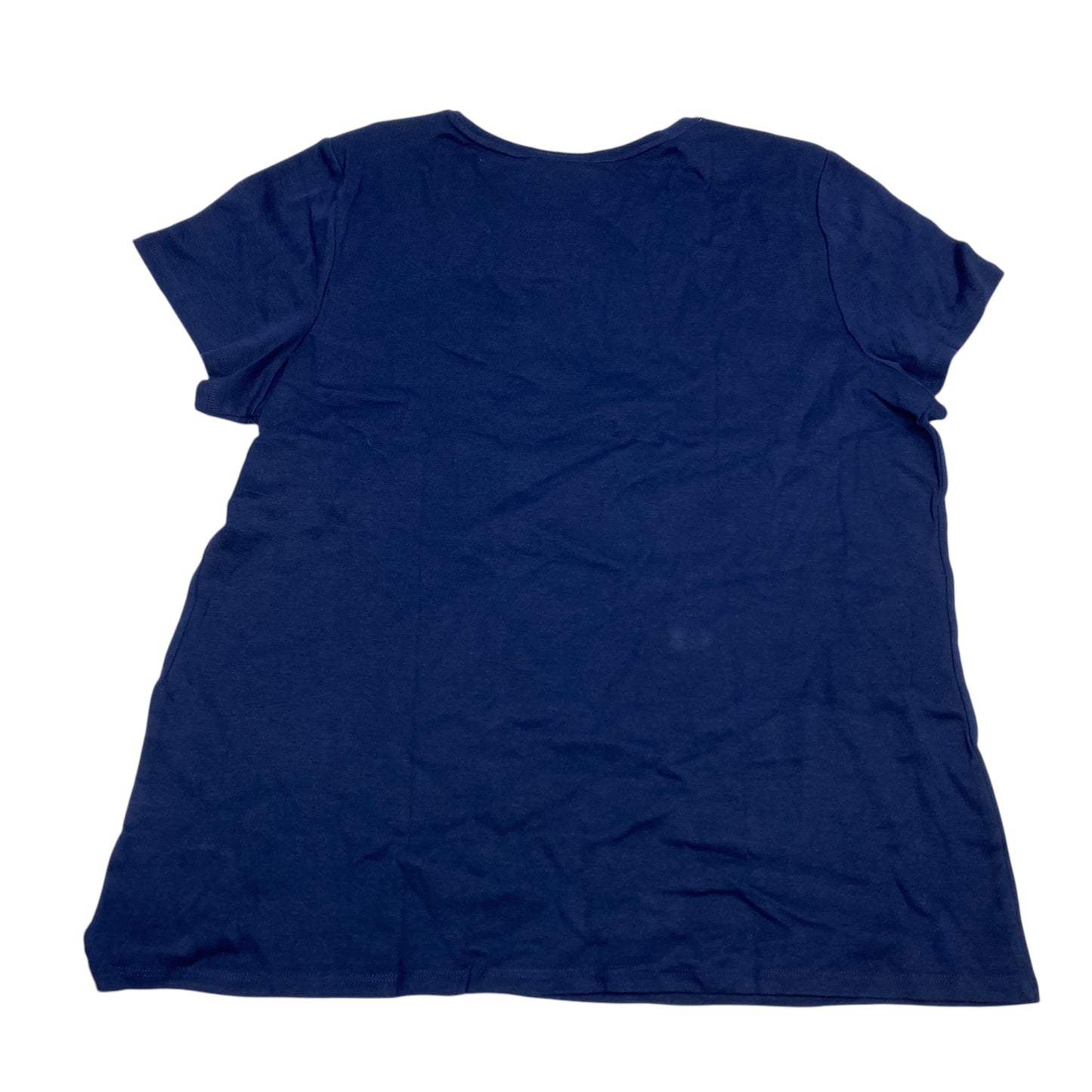 Top Short Sleeve Basic By Croft And Barrow In Navy, Size: Xxl