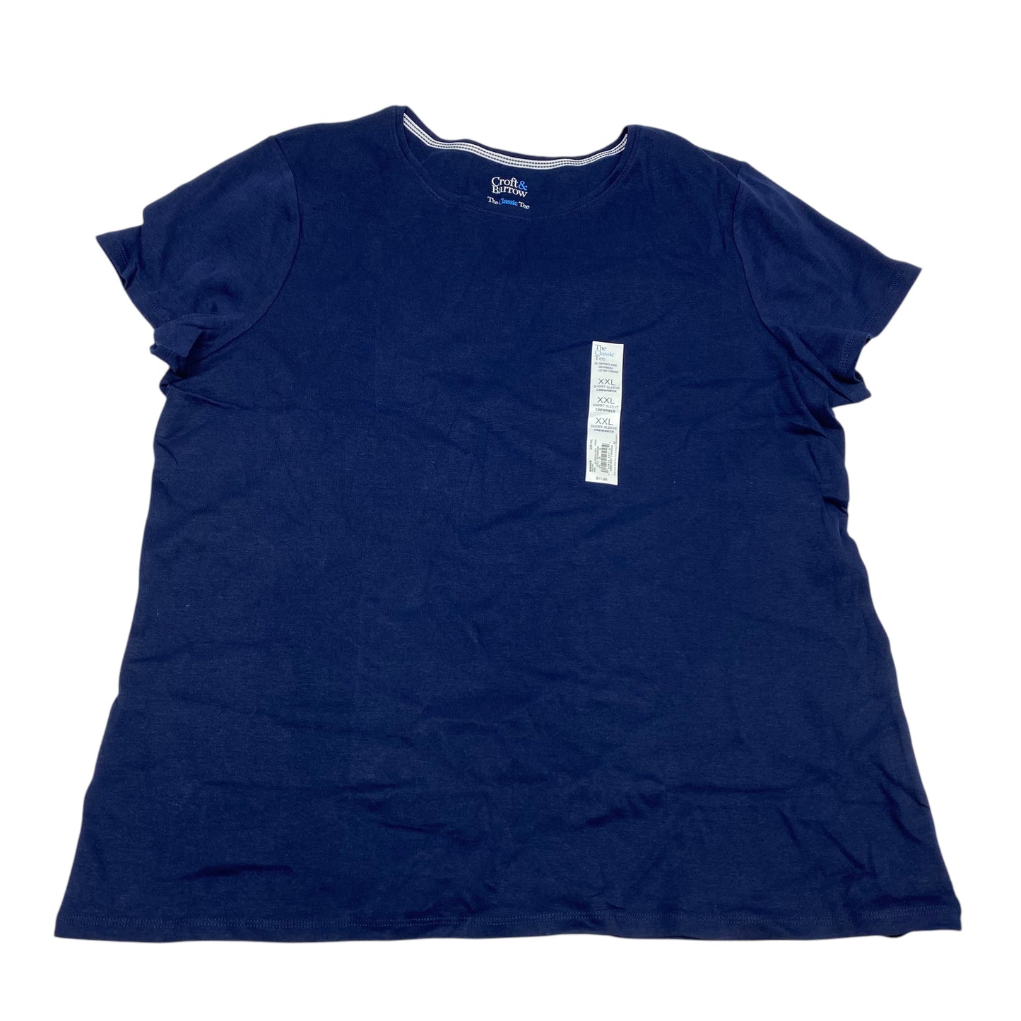 Top Short Sleeve Basic By Croft And Barrow In Navy, Size: Xxl