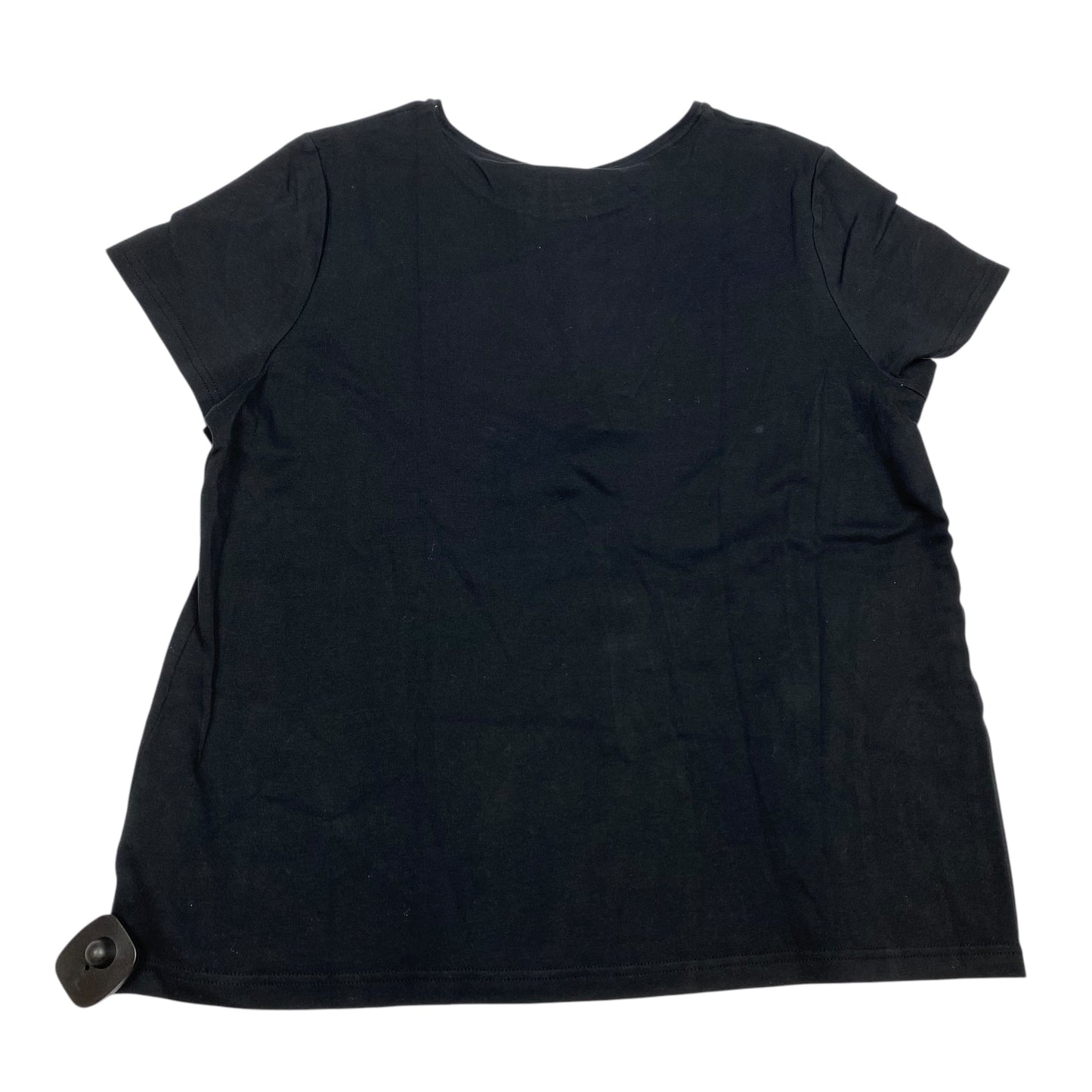 Top Short Sleeve Basic By Croft And Barrow In Black, Size: Xl