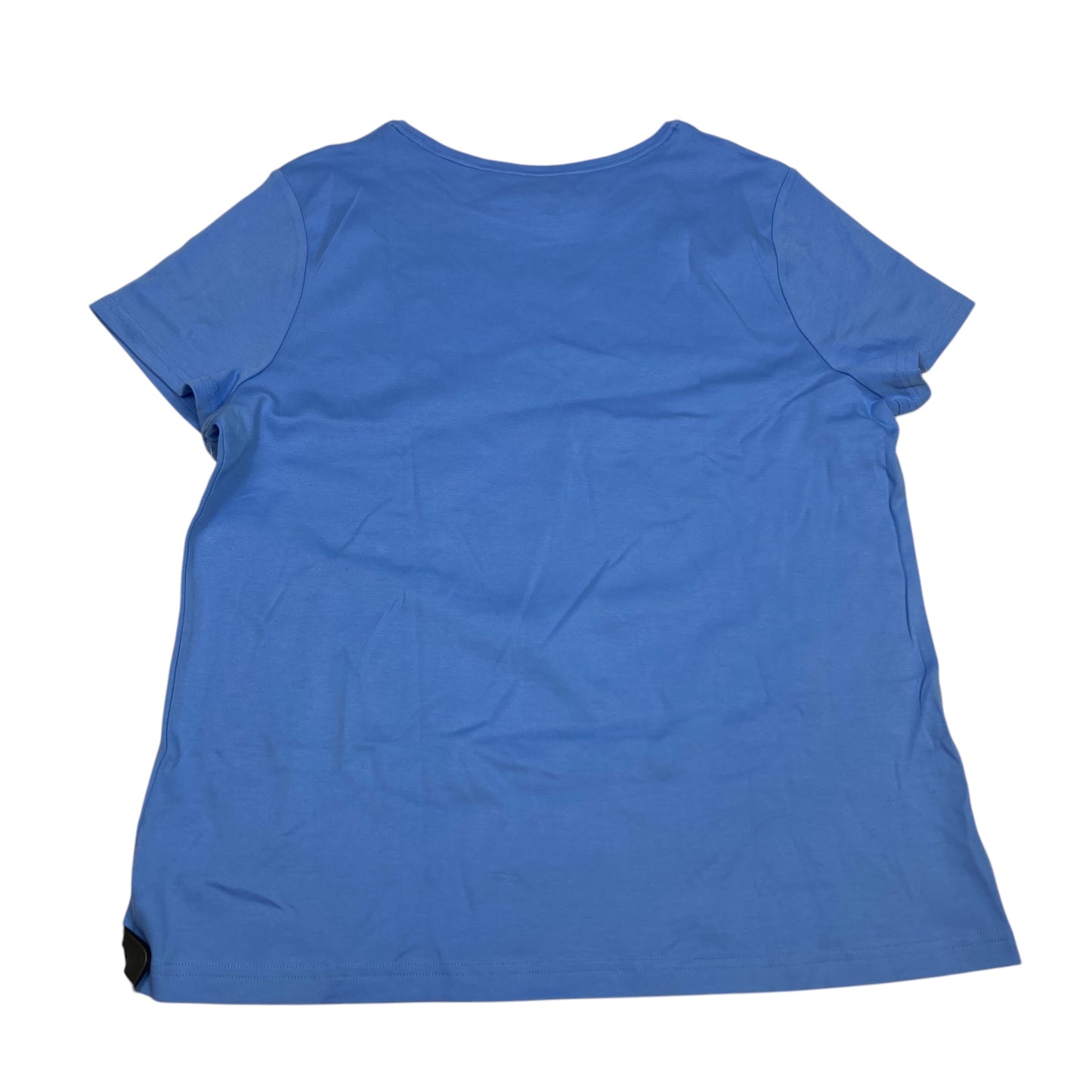 Top Short Sleeve Basic By Croft And Barrow In Blue, Size: Xl